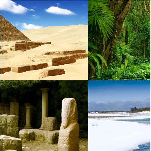 Археологические памятники различных экологических зон