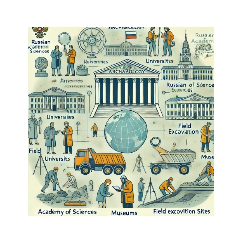 Организационная структура археологии в России