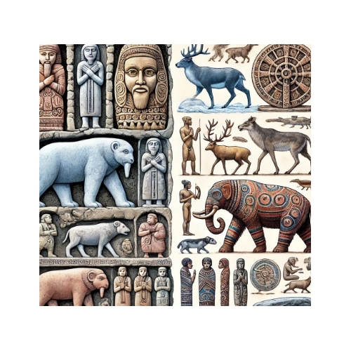 Особенности антропоморфных и зооморфных изображений на европейских и сибирских памятниках