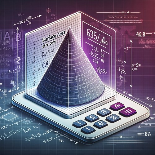 Площадь поверхности конуса