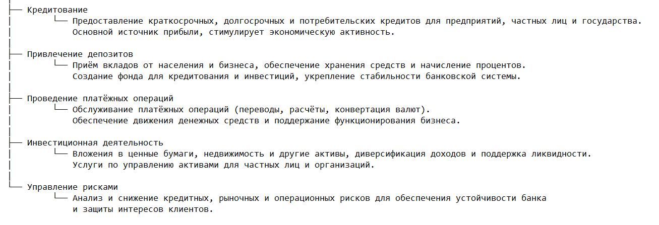 Основные функции коммерческих банков
