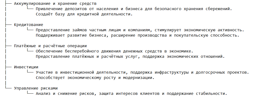 Функции финансовых учреждений