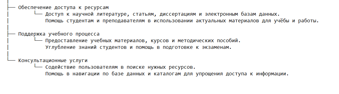 Функции библиотеки вуза