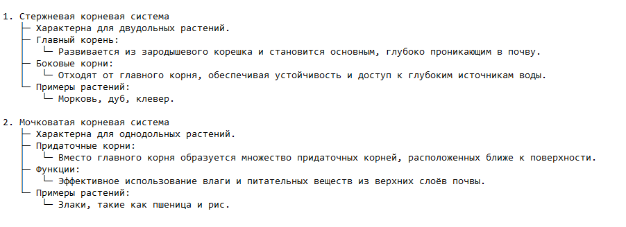 Типы корневых систем