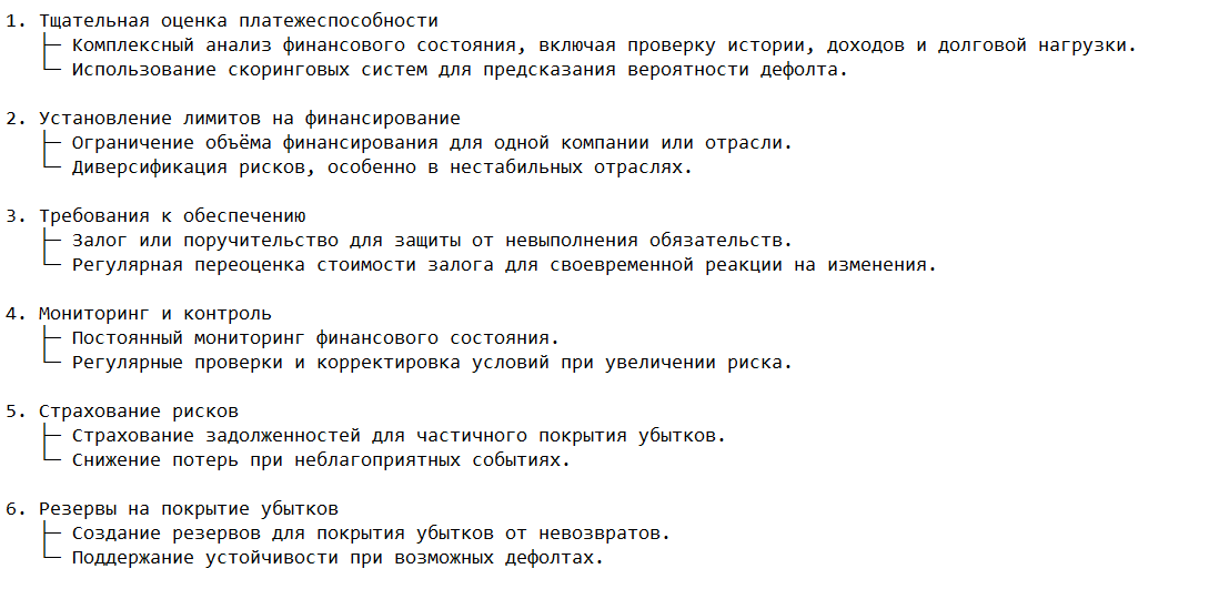 Методы управления финансовыми рисками