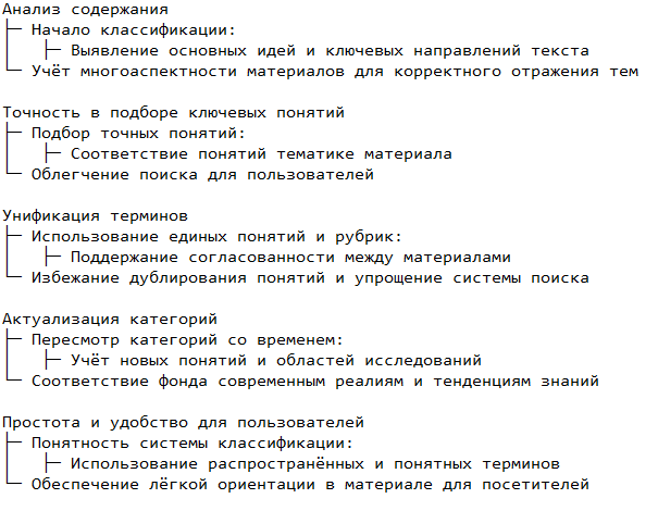 Принципы тематической классификации