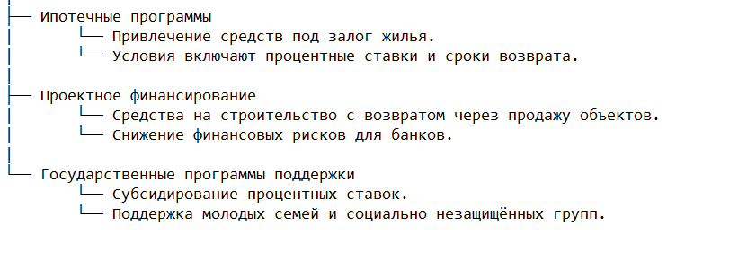 Основные механизмы кредитования жилищного строительства