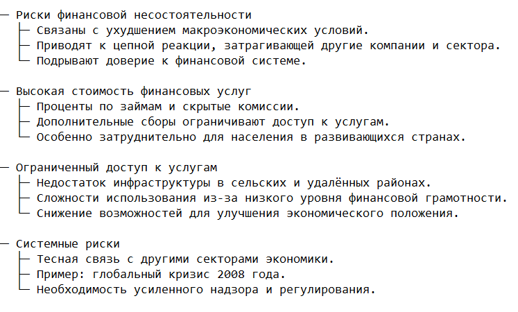 Недостатки банковской системы